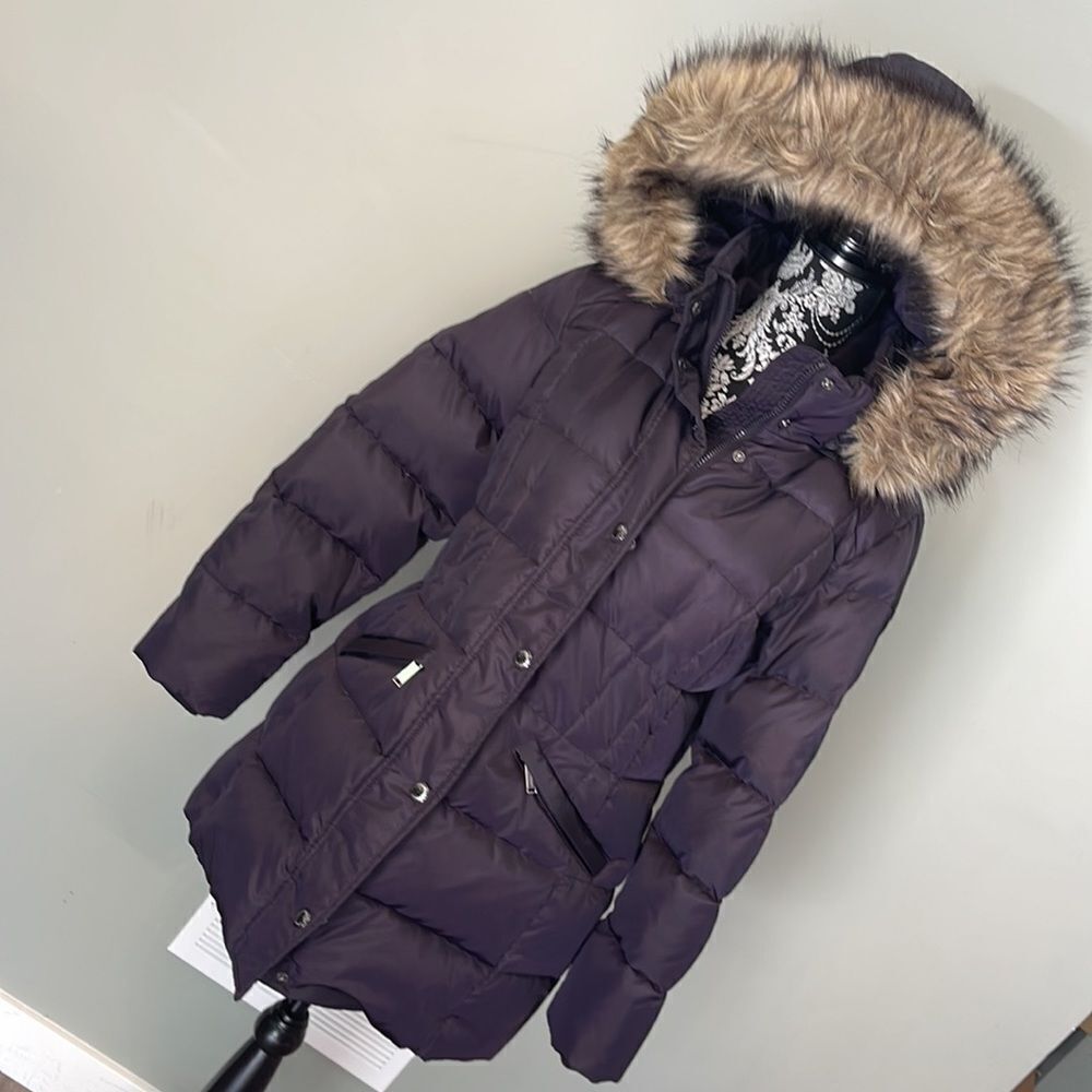 London Fog Tower Blackberry Down Jacket NEW